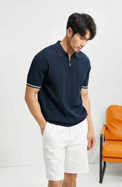 Turn-down collar smart casual t-shirt