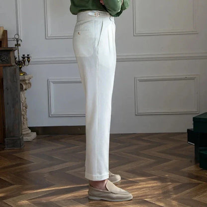 Pantalon taille haute coupe italienne classe