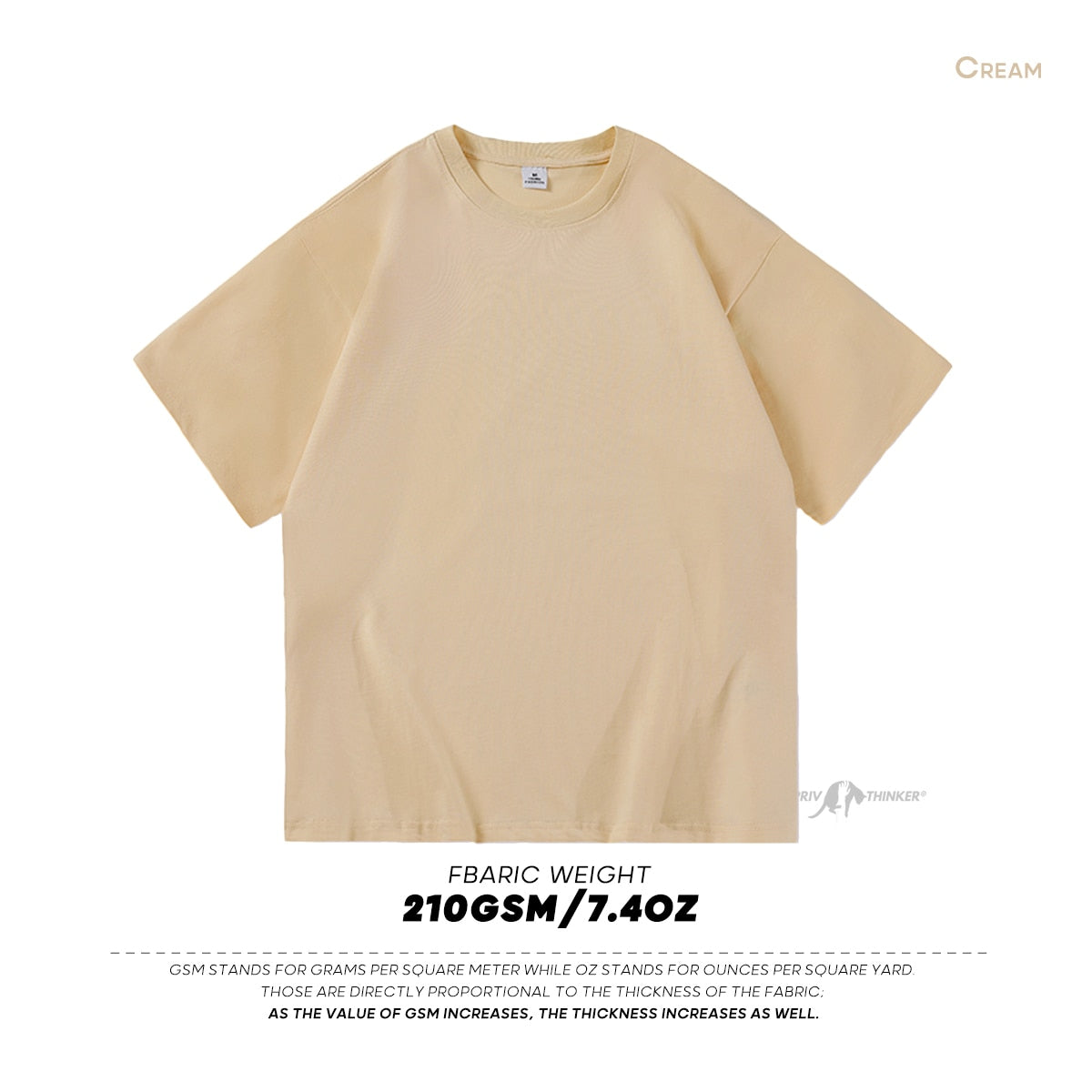 T-shirt oversize décontracté en coton YML