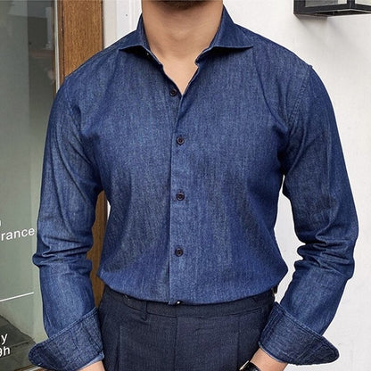 Blue Business Solid Shirt