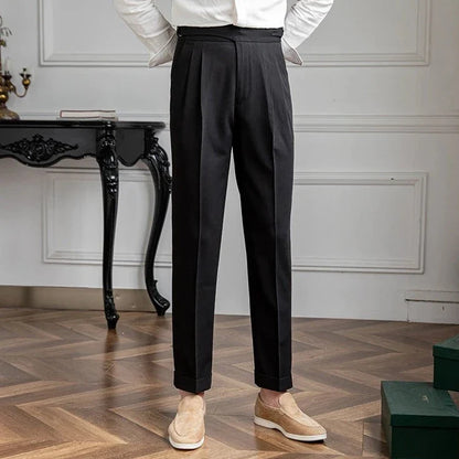 British high-waist trousers