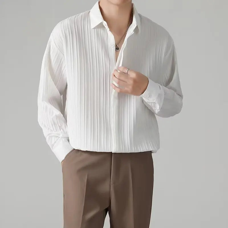 Business loose striped shirt