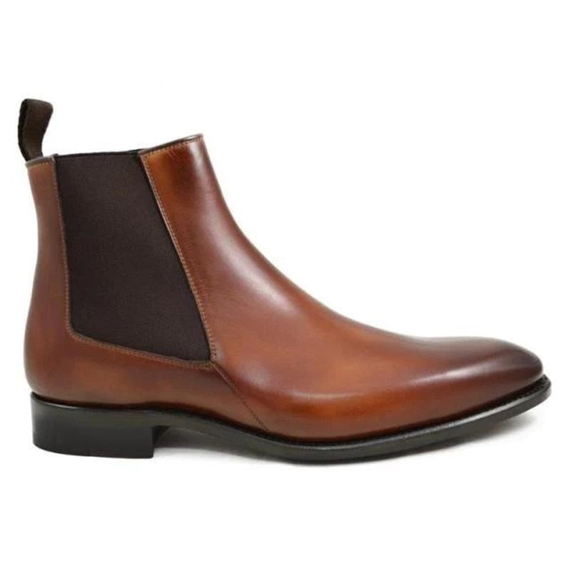 Bottes en cuir marron