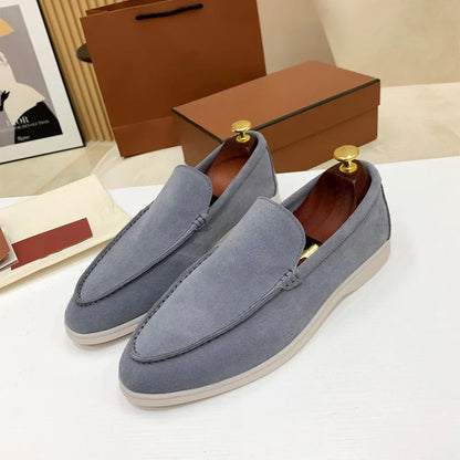 Suede genuine leather elegant loafers