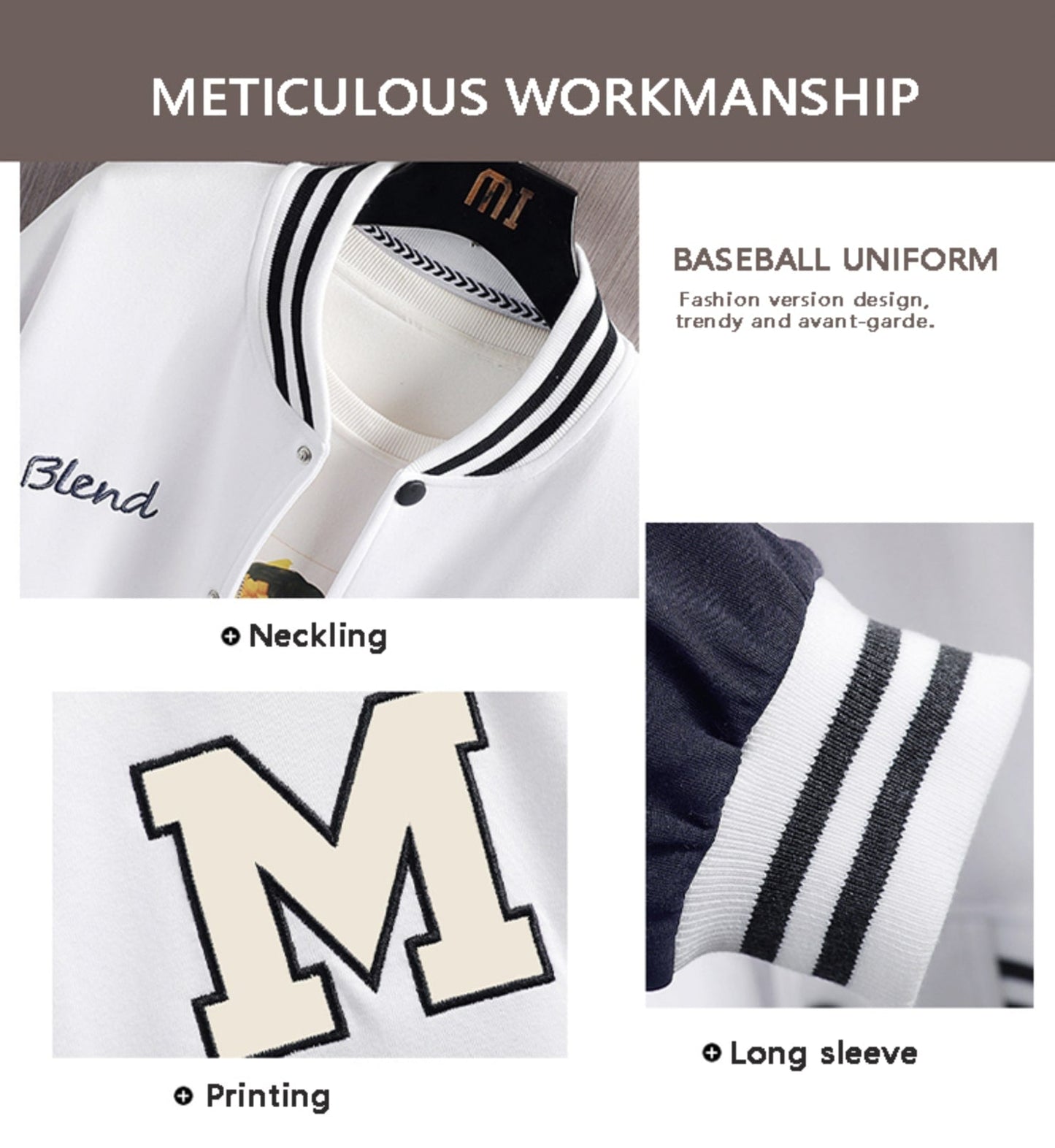 YML Autumn Baseball Jacket