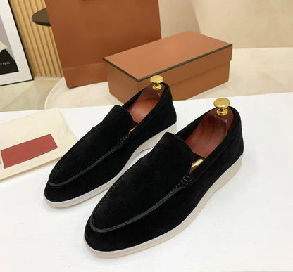 Suede genuine leather elegant loafers