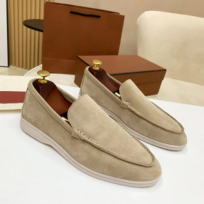 Suede genuine leather elegant loafers