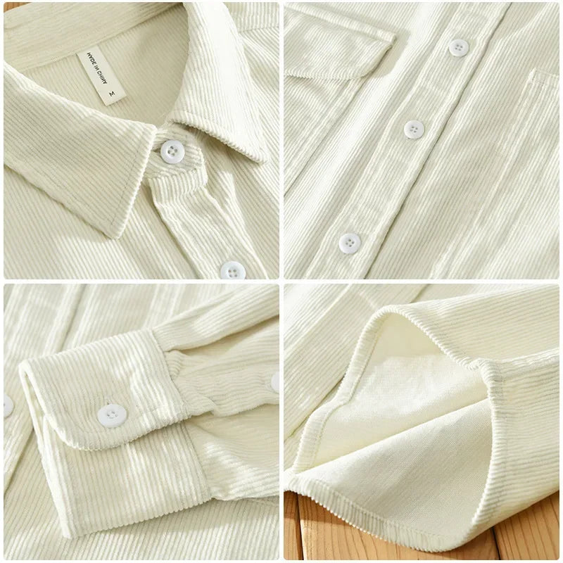 Cotton corduroy spring shirt