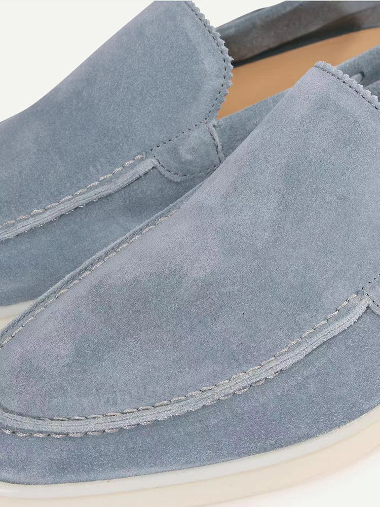 Casual slip-on suede loafers