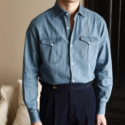 Office premium denim shirt