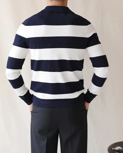 Oxford striped sweater