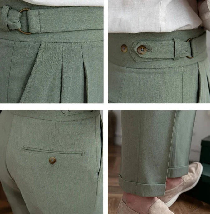 British high-waist trousers