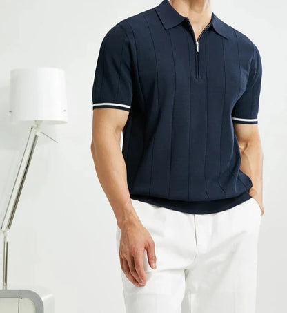 Turn-down collar smart casual t-shirt