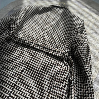 Houndstooth woolen retro suit blazer