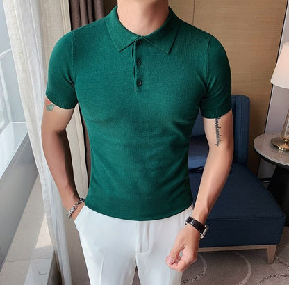 Summer Cotton Short-Sleeve Polo T-Shirt