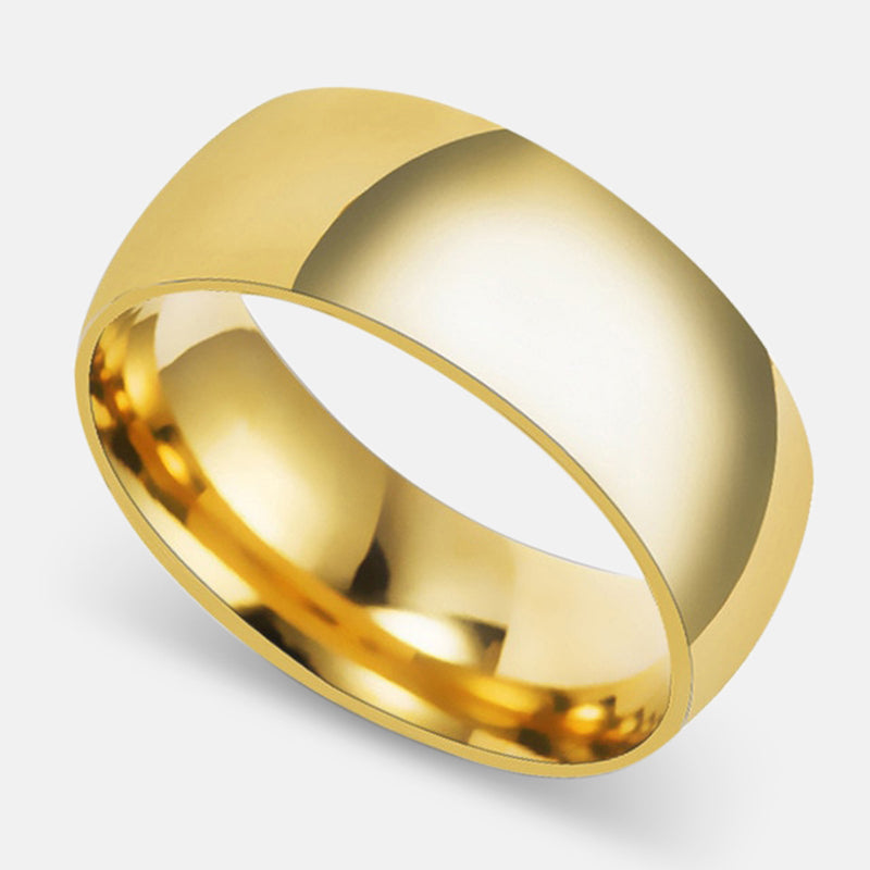 Antonios Stainless Steel Gold Ring Men