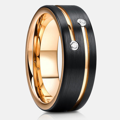 Antonios Zircon Stainless Steel Ring Men