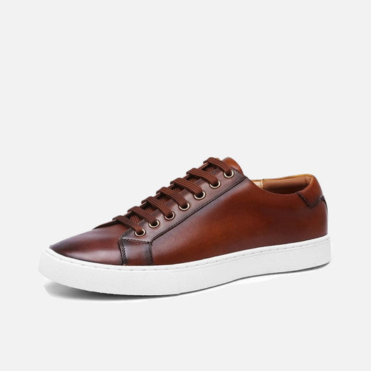 Chaussures en cuir véritable marron YML