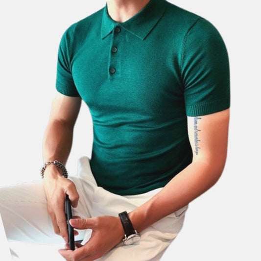 Summer Cotton Short-Sleeve Polo T-Shirt