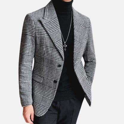 Antonios Spring Business Plaid Pattern Jacket