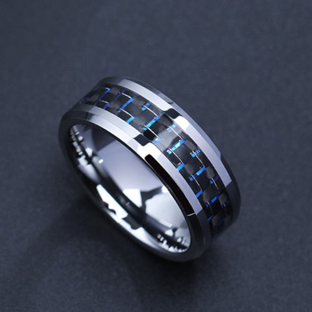 Bague en fibre d'acier inoxydable pour homme YML