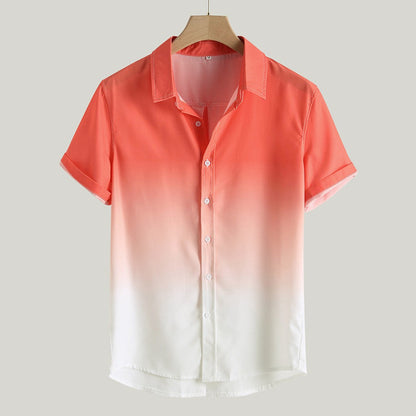 Gradient Cotton Loose Shirt