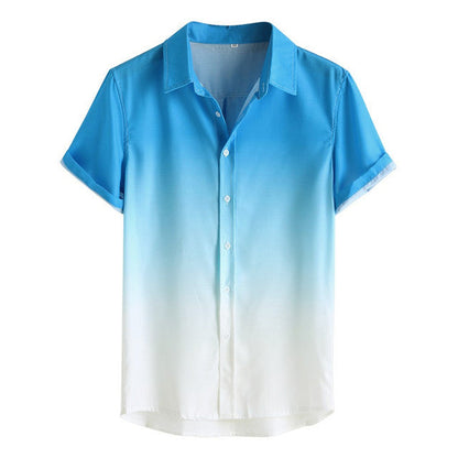 Gradient Cotton Loose Shirt