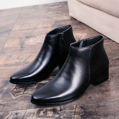 Bottes en cuir véritable pour hommes YML