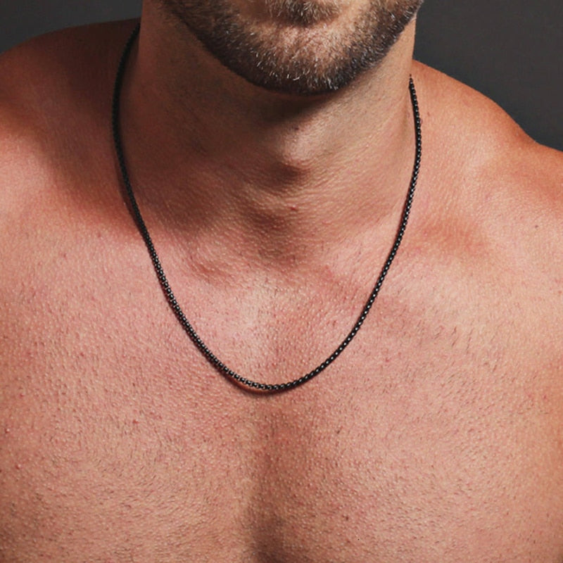 Collier cubain en acier inoxydable pour homme YML