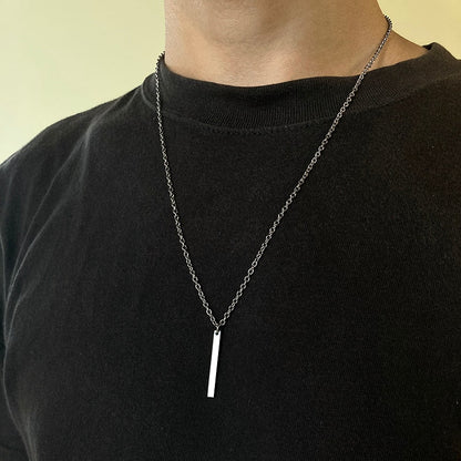 Collier minimaliste en acier inoxydable pour homme YML