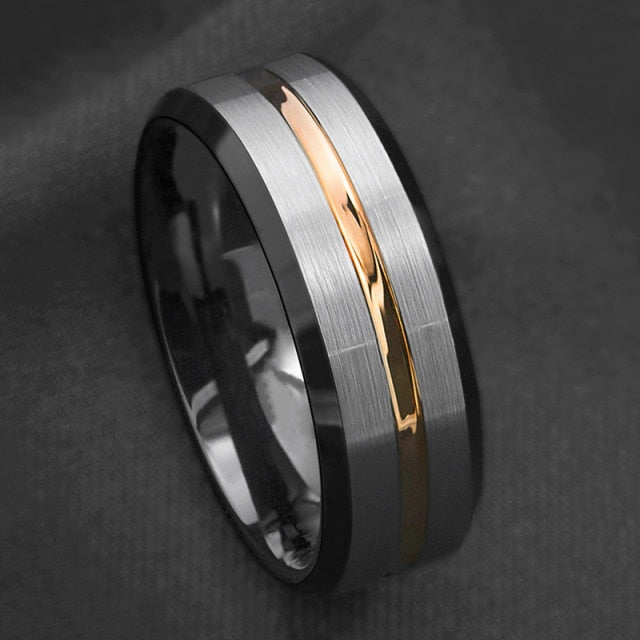 Bague élégante en acier inoxydable pour homme YML