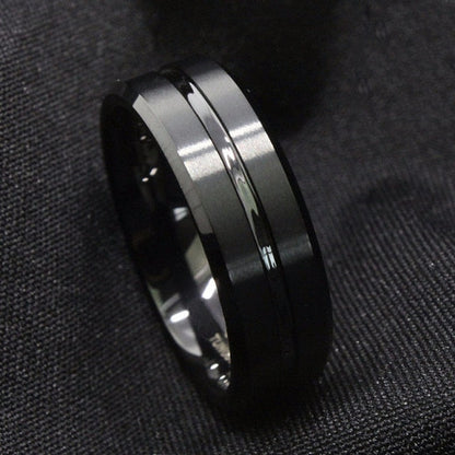 Bague élégante en acier inoxydable pour homme YML