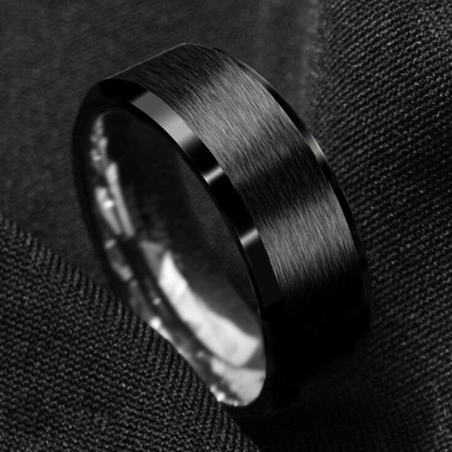 Bague élégante en acier inoxydable pour homme YML