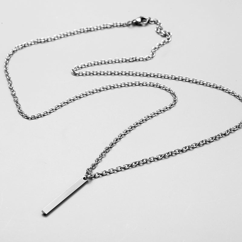 Collier minimaliste en acier inoxydable pour homme YML