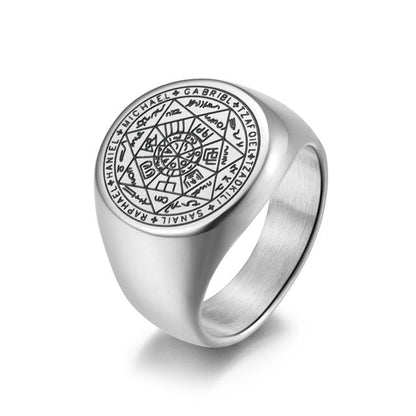 Bague antique en acier inoxydable