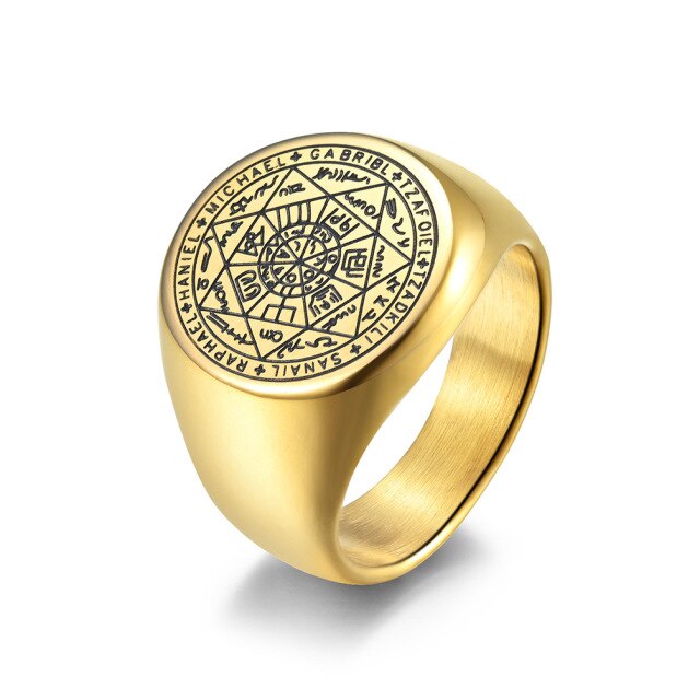 Bague antique en acier inoxydable