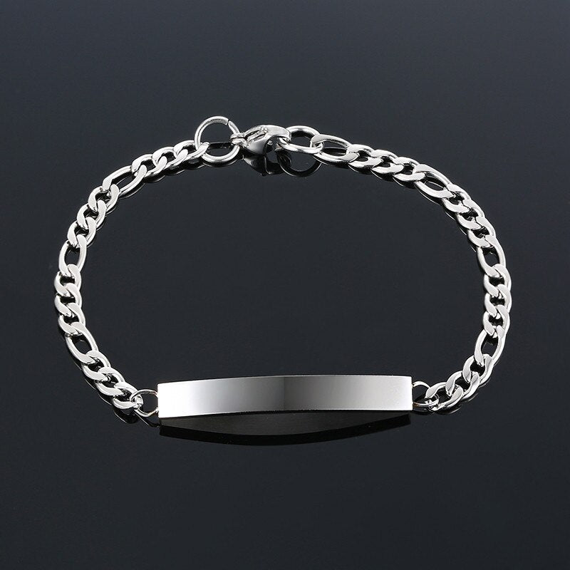 Bracelet minimaliste en acier inoxydable pour homme YML