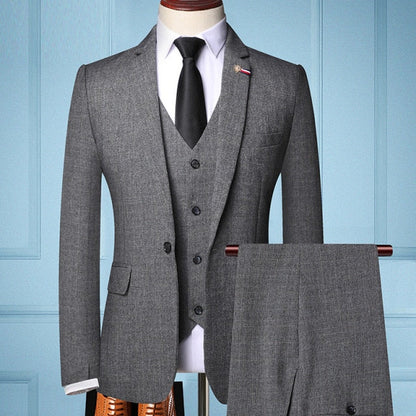 Gentleman Business 3 piece Suit (blazer+vest+pants)