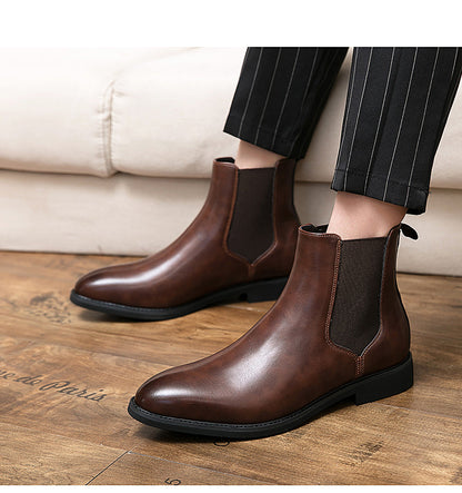 Bottes en cuir décontractées pour hommes YML