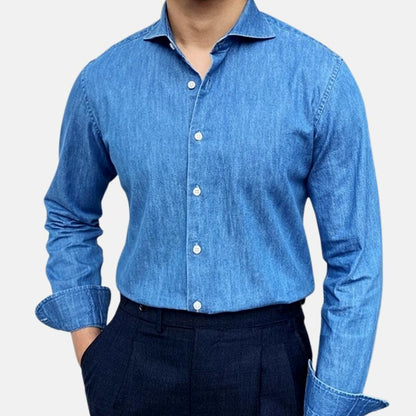 Blue Business Solid Shirt