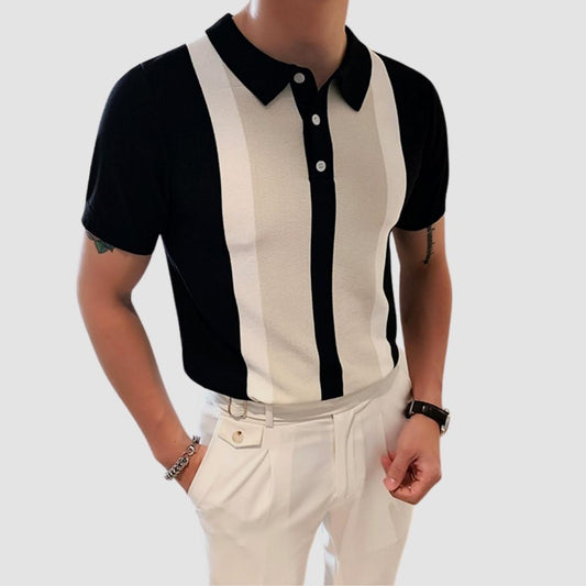 Summer Striped Polo Shirt