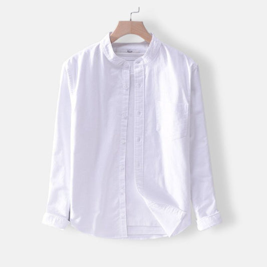 Chemise décontractée à manches longues en pur coton YML